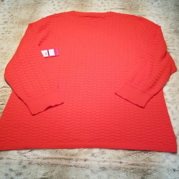 Vince Camuto Dark Orange Light Weight Crew Neck Sweater Size 2XL NWT - Picture 6 of 6
